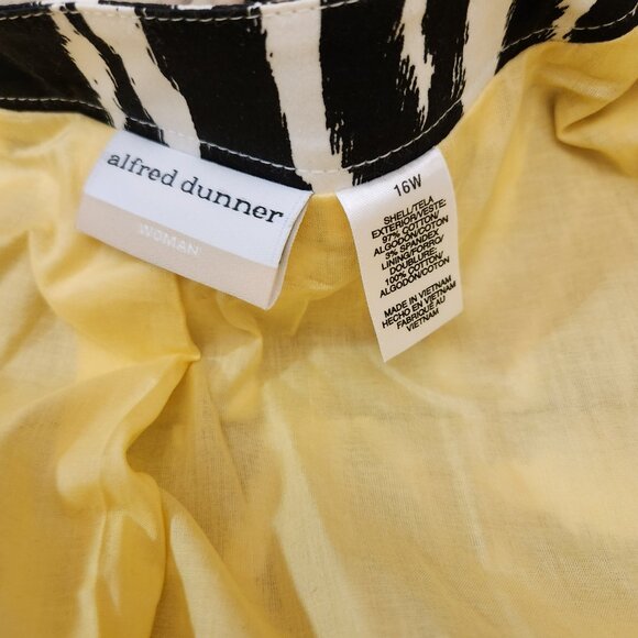 ❤️ 4/$20 Alfred Dunner sports jacket blazer Women 16W Zebra black white pockets - Picture 13 of 14